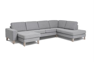 Visby sofa med open end og chaiselong - Model 13 med bred arm L 318 - Stærk pris